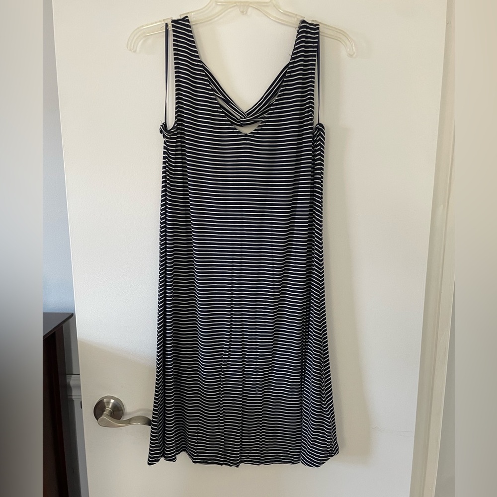 Cable & Gauge - Blue and white striped dress